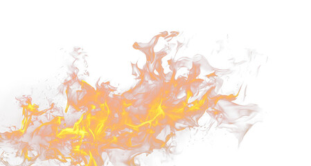 Realistic Fire Flame on Transparent Background PNG