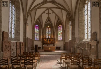 Wandcirkels plexiglas Jezus Christus SALZBURG, AUSTIRA - SEPTEMBER 8 2025: The gothei chapel Margarethenkapelle in the St. Peter Abtei cemetery  © Renáta Sedmáková