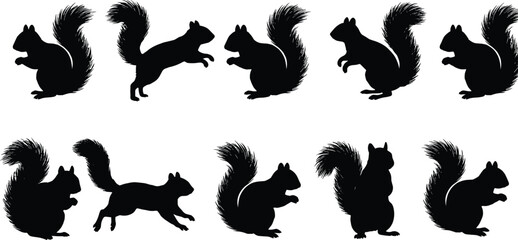 Black and White Ribbon Bow Pattern, Decorative Vector Silhouette Set for Holiday Gifts and Fashion Borders.