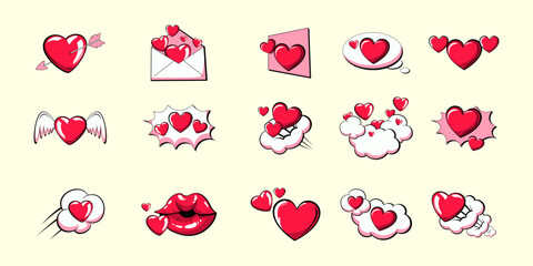 Love Pop Art Element