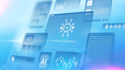 Exploring developments in artificial intelligence through digital interfaces and data visuals