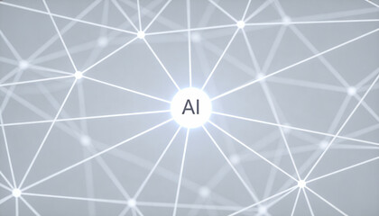 Futuristic Network of Connections Highlighting Artificial Intelligence and Technological Advancement in Digital Space