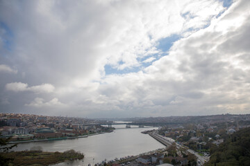 Fototapeta premium December 9, 2025, Istanbul, Turkey, Istanbul City Panorama, view from Pierre Loti Hill