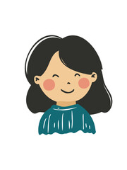 charming young girl smiling vector art