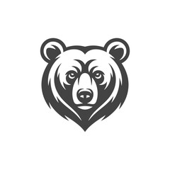 Bear head logo template vector