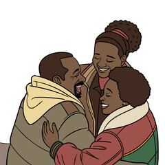 vector illustration of a couple