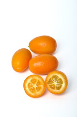 kumquat on a white background