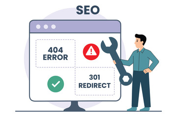 SEO Specialist Fixing a Website 404 Error by Implementing a 301 Redirect