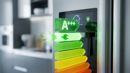 Energy Efficiency Rating on Appliance. Ai generation