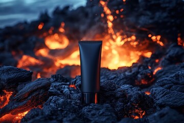 fire burning in a glass