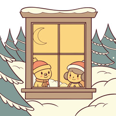 christmas card with santa claus