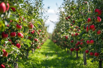 red apples on a tree