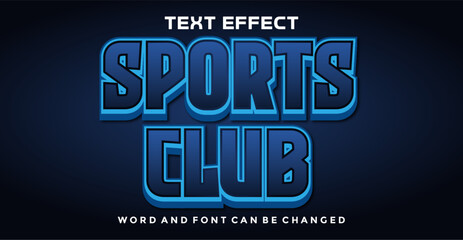 Sports club editable text effect