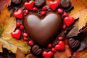 heart shaped chocolate candies