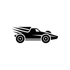 Obraz premium Formula Speed Symbol with Motion Focused Black Stroke and Racing Performance Style Vector illustration
