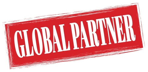 GLOBAL PARTNER text written on red stamp sign.