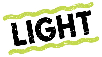 LIGHT text on green-black lines stamp sign.