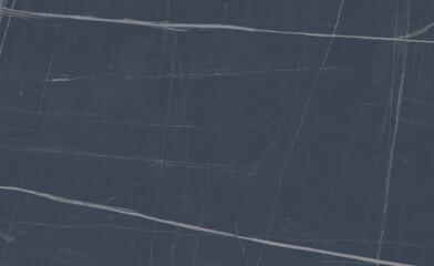 Fototapeta premium Blue gray marble texture with thin linear white veins, smooth polished surface, and calm modern stone character