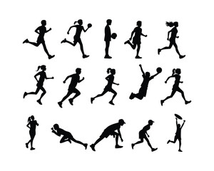 Human Movement and Fitness Activities Concept – Exercise, Running, Walking and Gym Training