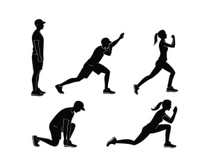 Human Movement and Fitness Activities Concept – Exercise, Running, Walking and Gym Training