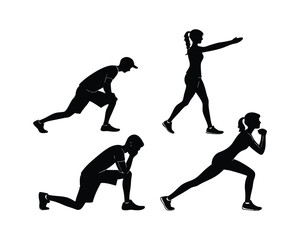 Human Movement and Fitness Activities Concept – Exercise, Running, Walking and Gym Training