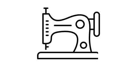 Modern sewing machine in minimalist design for fashion and crafting