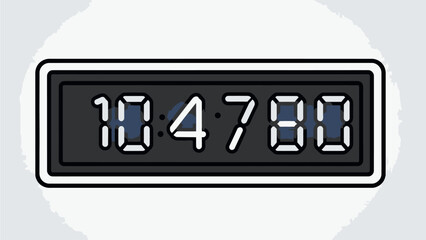 Digital Timer Display Showing 10 47 80