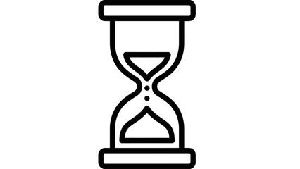 Hourglass Illustration on White Background