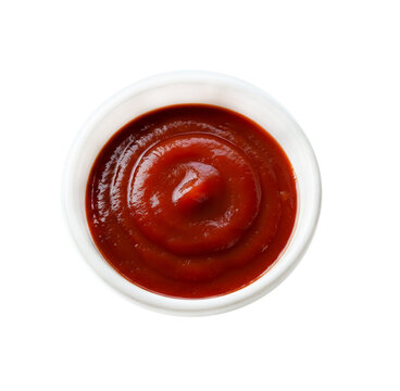 Tomato ketchup souce in white bowl transparent png