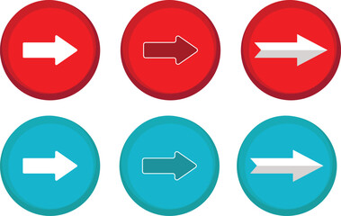 Round colorful arrow set icon