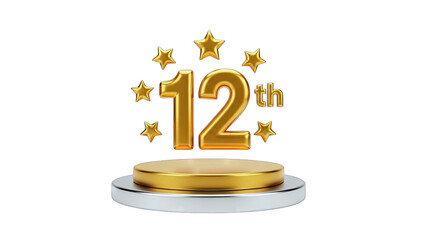 Golden 12th Anniversary Celebration on Podium