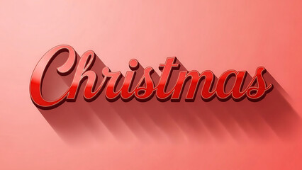 Christmas text with red gradient background