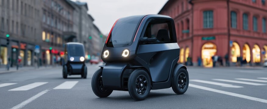 micro mobility innovative solutions featuring nimble electric vehicles in bustling urban settings