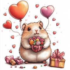 hamster with heart