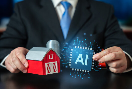 AI technologies in agriculture and farming. Automation improves yields, efficiency and sustainable food production. Smart agriculture, precision farming and digital transformation of agro-industry. - Powered by Adobe