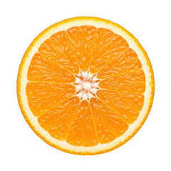 Freshly cut orange half isolated on transparent background