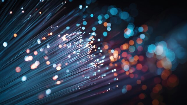 Fiber optics transmit data via light signals for high speed transfer.