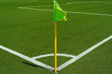 Fototapeta premium corner marking at soccer stadium
