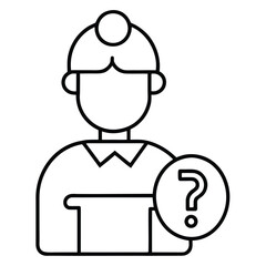 man in hard hat with question mark  construction worker asking a question