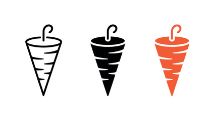 Colorful Tornado Weather Icons Set