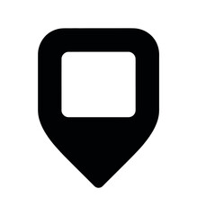 Black Map Pin Icon Location