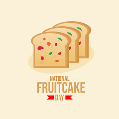 Vector graphic of National Fruitcake Day for National Fruitcake Day celebration.