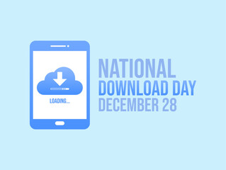 Vector graphic of National Download Day for National Download Day celebration.