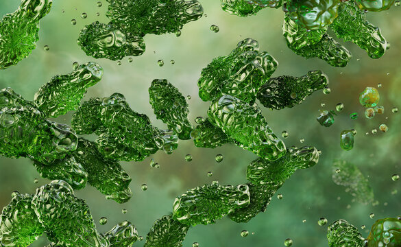 Clostridium botulinum bacteria. Pathogenic anaerobic microorganism known for producing botulinum toxin, associated with botulism, food poisoning, neurotoxic infections. Medical microbiology 3D concept