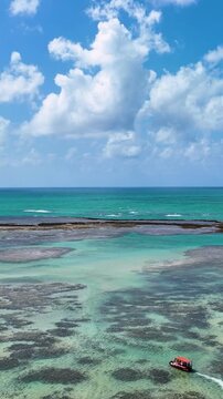 Northeastern Brazil Skyline At Sao Miguel Dos Milagres In Alagoas Brazil. Nature Landscape. Paradisiac Scenery. Travel Destination. Northeastern Brazil Skyline In Alagoas Brazil. 