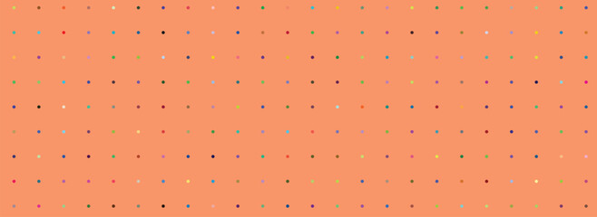 Abstract Geometric Pixel Dot Pattern Design with Colorful Array on Warm Background