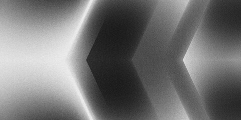 Modern metallic background abstract silver geometric chevron pattern with rough noise texture.