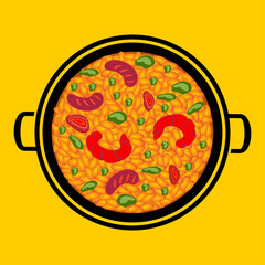 Jambalaya logo vector illustration template