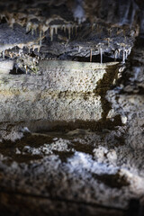 Stalactite and Stalagmite Formations Inside the Hermannsh&ouml;hle Cave, Harz Mountains