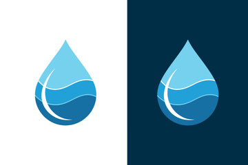 Water Drop Logo Design Template